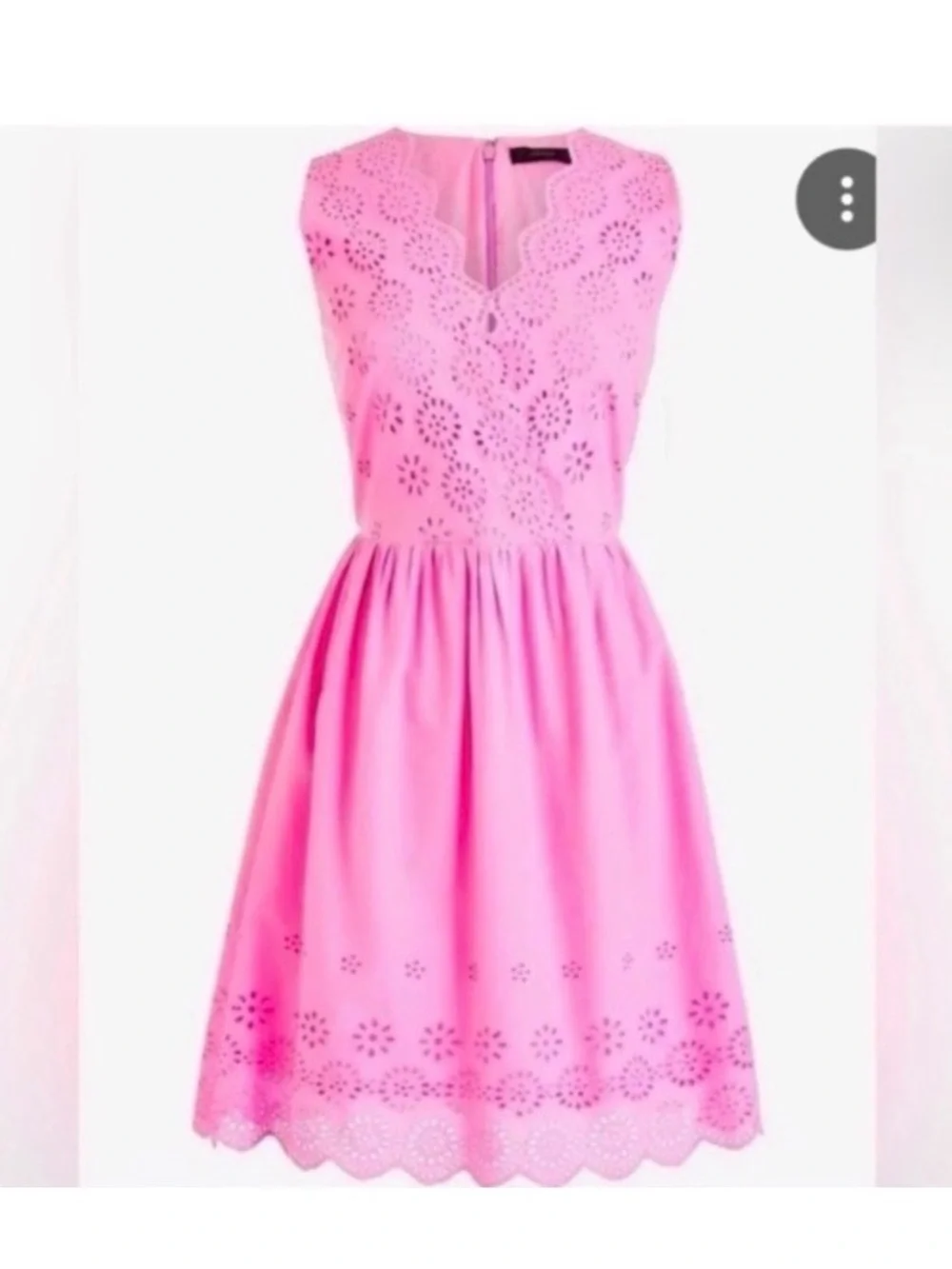 J. Crew Pink Eyelet Mini Dress